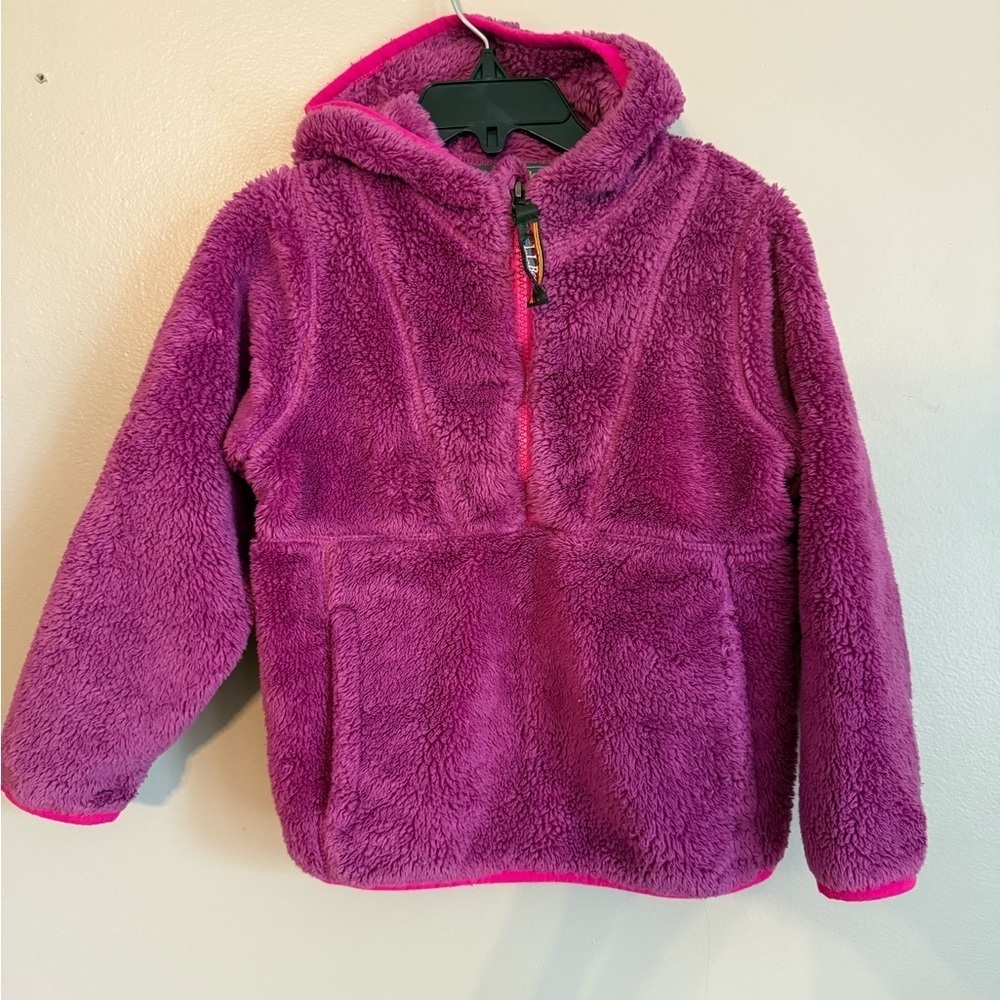 L.L. Bean Kids Fleece Hoodie in Purple and Pink